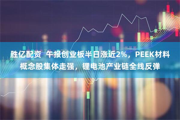 胜亿配资  午报创业板半日涨近2%，PEEK材料概念股集体走强，锂电池产业链全线反弹